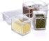 4 ME.FAN Clear Seasoning Rack Spice Pots - Piece Acrylic Seasoning Box - Storage Container Condiment Jars - Cruet