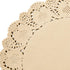 Juvale Round Paper Placemats & Doilies, 12-Inch Brown Paper Chargers for Dinner Plates and Tea Party