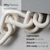 PEAKOLY Wood Chain Link Decor - White Wooden Decorative Objects for Shelves, Coffee Table Sculpture, Book Shelf