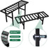 LLAXERGU 2-Tier Plant Stand Indoor Outdoor, Heavy Duty Iron Pedestal Stands Metal Plant Stand for Indoor Outdoor