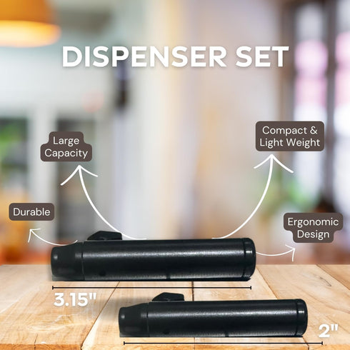 iSnuff Travel Storage Box, Discreet Compact Spice Dispenser, 2Pcs Bullet Style Set (L and XL)