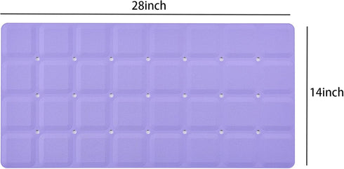 28-inch 14-inch) Webos Foldable Non Slip Silicon Bath Mat Bathtub mat Shower mats no Suction Cups for Textured Tub