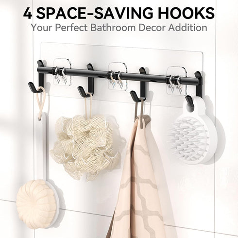 6 Pack YASONIC Shower Caddy Adhesive, Rustproof Shower Shelves for Inside shower, No Drilling Bathroom Organizers