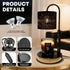 NoavJax Dimmer, Gifts,2 BulbsBlack Candles Warmer Lamp with Timer and Home Bedroom Decor, Electric Adjustable Candle