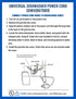 Supplying Demand WX09X70910 Dishwasher Power Cord Replacement, 5 Feet 4 Inches Long