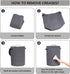 CHICVITA Large 58L Laundry Hamper with Lid, Tall Woven Basket for Clothes, Blankets, Toys, Grey