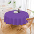 Mulbozy 2 84 inches Pcs Purple Round Tablecloth, Disposable Plastic Purple Circle Table Covers for Baby Shower Wedding
