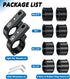 2 PCS Light Bar Mounts, Aluminium Alloy Roll Bar Clamp, Sturdy Mounting Bracket for 0.875"/1"/1.125"/1.26"/1.375"