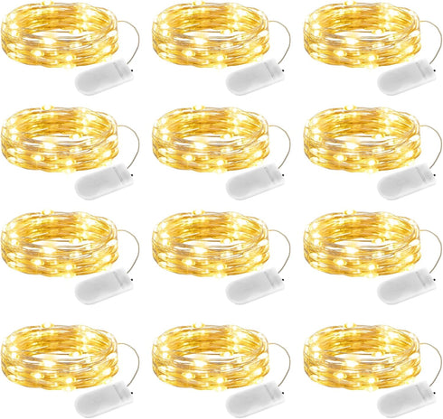 Fairy Lights Battery Operated String Lights - 12 Pack 7ft 20 LED