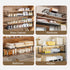 Closet, (Black-1Pcs) Hanging Shoe Organizer for Expandable Rack Organizer Under Cabinet Shelf - for Kitchen, Book