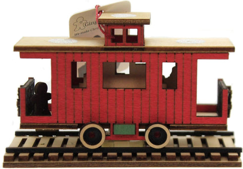 Ginger Cottages Santa’s Choo Choo Caboose Illuminated Ornaments for Christmas Tree