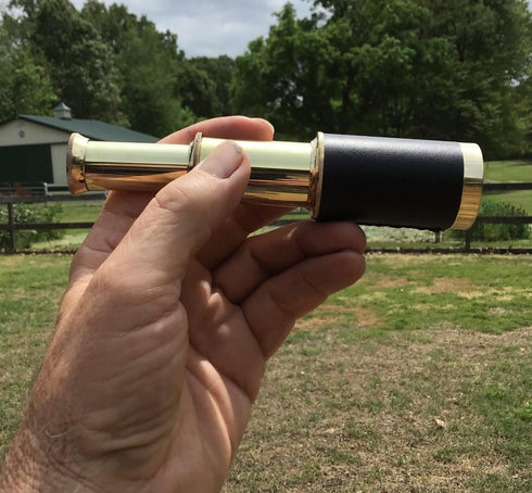 6-Inch Brass Telescope with Wooden Case - Perfect for Pirate Adventures