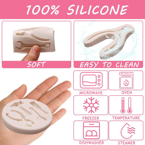 Tools Silicone Mold for Crafts, Hammer Wrench Pliers Design, DIY Resin Fondant Molds