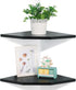 Corner Wall Shelves Set of 2, Rustic Wood Corner Floating Shelves with