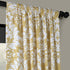HPD Half Price Drapes Luxury Damask Cotton Curtains, 108 Inches Long, Room Darkening, 50W x 108L, Lacuna Sun Damask