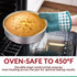 E-far 8 Inch Cake Pan Set of 2, Stainless Steel Round Baking Pans with Parchment Rounds & Side Liner Roll