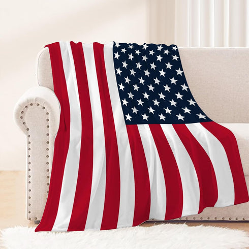 4th 30x40 Neatee Living Patriotic Throw Blanket Baby Small of July Memorial Day Fourth of July American Flag Blanket
