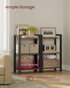 3-Tier 9.4 15.7 30.1 Inches, ULLS098K02 VASAGLE Bookshelf, Bookcase with Steel Frame, Book Shelf for Living Room, Home