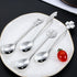 Cute Stainless Steel Coffee Dessert Spoon, 4 Pieces Demitasse Spoon for Stirring, Creative Flower Sugar Spoon