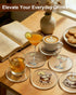Lxndaser Set 4, Acrylic Coasters of Bar Drink Coasters for Coffee, Whiskey, Cocktails, Clear Modern Drink Coasters