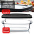 EATEX Glass Bread Pans for Homemade Baking, 1.9 Quart Deep Rectangular Food Storage Containers with Lids, 3 Loaf Pans