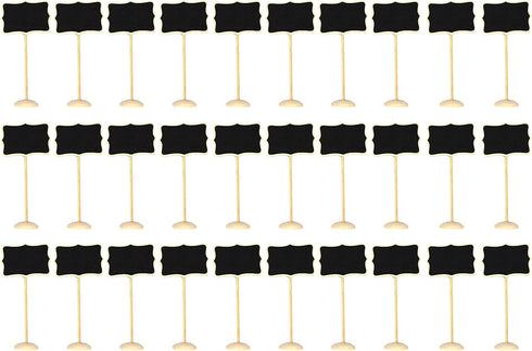 FGen 30pcs Creative Small Blackboard Wedding Gift Home Decoration Crafts Wooden Blackboard Bar Table Decoration