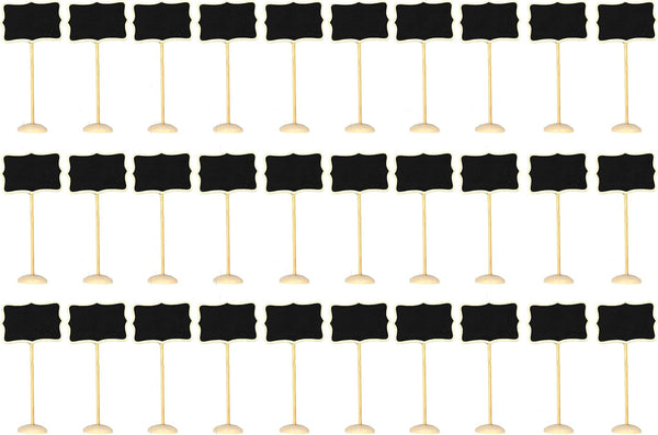FGen 30pcs Creative Small Blackboard Wedding Gift Home Decoration Crafts Wooden Blackboard Bar Table Decoration