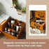 Wooden Makeup Organizer, Rustic Vanity Tray for Bathroom Countertop, Skincare and Perfume Storage