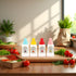 Rosojodg 4Pcs Colorful Mini Cute Tomato Ketchup BottleSalad Dressing Tomato Containers Empty Ketchup and Mustard Syrup