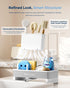 304 Countertop Nacial Sponge Holder for Kitchen Sink, Sink Caddy Organizer with High Brush Holder & Two Towel Racks