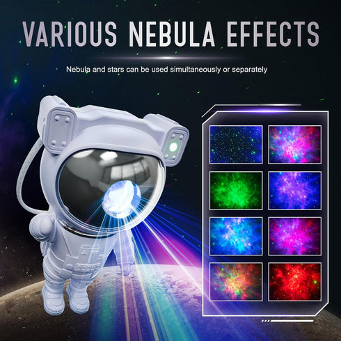 Astronaut Galaxy Projector Night Light - Star Projector Galaxy Light with Nebula Effects & Timer, Astronaut Space