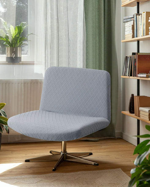 Armless YISUN Waterproof Criss Cross Chair Cover, Stretch Chair Slipcover Washable Removable Office Desk Chair Covers