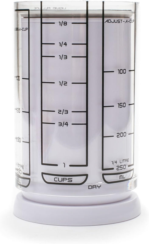 KitchenArt Adjust-A-Cup, 1 Cup, Plastic, White