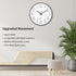 Foxtop 12 Inch Black Wall Clock, Silent Non Ticking Quartz Battery Operated Round Clock for Home Office Decor