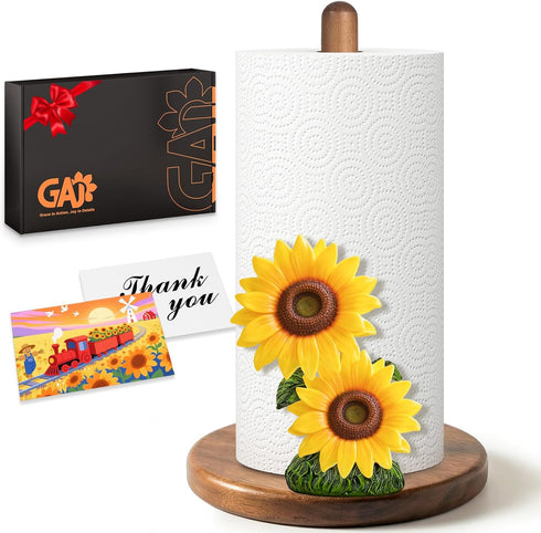 GAJ Sunflower Paper Towel Holder - Sunflower Decor for Kitchen Farmhouse Bathroom Counter