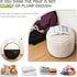Homlazeezy 20 15 Inch Pouf Ottoman Stuffed Round for Foot Rest, Faux Fur Poufs with Foam Chunk Filling, Storage Ottoman