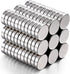 DIYMAG 100Pcs Premium Brushed Nickel Refrigerator Magnets - Small Round Cylinder Fridge Magnets for Office