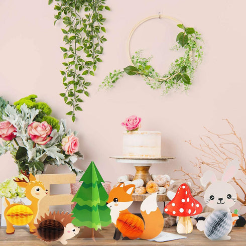 Distaratie Woodland Baby Shower Decoration Table Centerpieces, Woodland Animals for Party Event, Set of 16