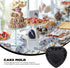 Yardwe Round Cake Pans 2pcs Nonstick Baking Metal Heart Shape Cake Bakeware Dish Fondant Cookie Chocolate Tray for Cupcake Jelly Dessert Bread Chocolate Molds by Yardwe