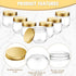 60 3 oz Tanlade Pcs Clear Plastic Jars with Lids Wide Mouth Mason Jars Mini Storage Containers Bulk for Herb Jelly