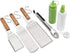 Metal Spatula Set of 6 - Griddle Accessories Kit for BBQ Grill, Flat Spatula, Pancake Flipper, Hamburger Turner