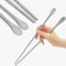 Reusable Long Silicone Cooking Chopsticks with Spoon, 12 Inches, Dishwasher Safe, BPA-free, Pastel Color