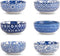 Selamica Ceramic Mini Dipping Bowls Set of 6, 3 inch Soy Sauce Dishes for Side Dishes, Appetizers, Vintage Blue