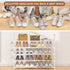 5 33.3in 11.2in 35.6in 20-25 OYREL Tier Shoe Organizer, Wide x Deep x Tall, Black Metal and Plastic Shoe Rack with Side