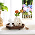 HouseJoy Tray-1611.8in Wooden Decorative Wood Beaded Coffee Table Decor Tray, Rustic Farmhouse Decor Tray for Living