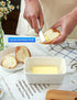 Countertop Butter Dish with Lid: Large Butter Dish for - Ceramic Butter Container with Knife Double Silicone Seal