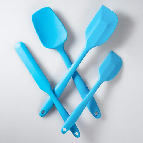 4 Piece Silicone Spatula Set, Flexible Heat Resistant Non-scratch Rubber Spatulas with Stainless Steel Core