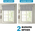 H.VERSAILTEX 2 Panels Blackout Curtain Valances for Kitchen/Bathroom/Living Room/Bedroom, 52" W x 18" L, Dove Gray