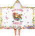 Caiibaoob Turtle Hooded Bath Towels for Girls,Soft Cotton Swimming Shower Beach Blanket (Turtle)