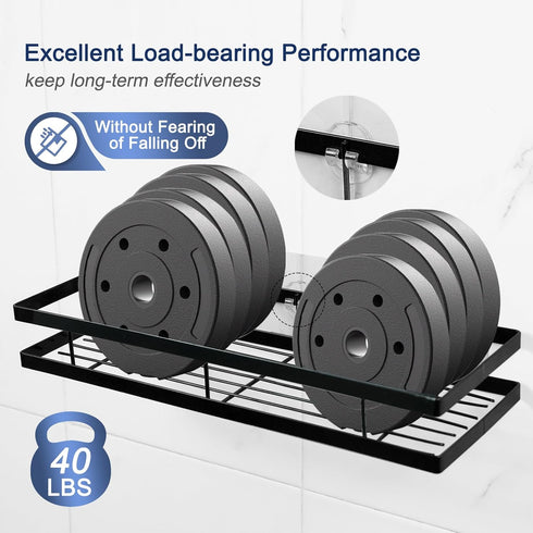 4 Pack Shower Caddy Adhesive Replacement, Strong Adhesive Shower Hooks, Water-Proof Shower Adhesive Strips, No Drilling